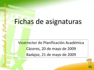 fichas de asignaturas