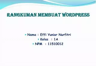 rangkuman membuat wordpress