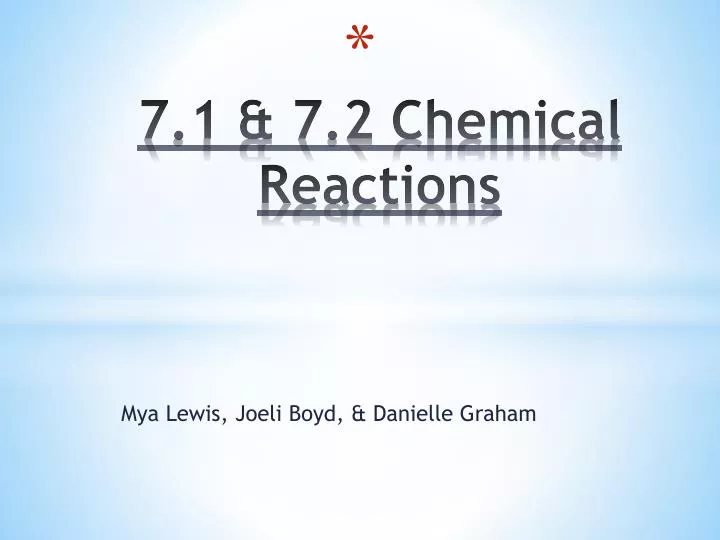 7 1 7 2 chemical reactions