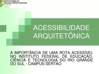 acessibilidade arquitet nica