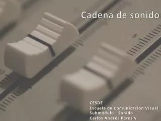 cadena de sonido