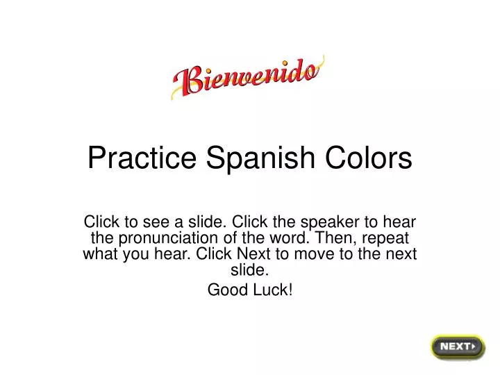 practice spanish colors
