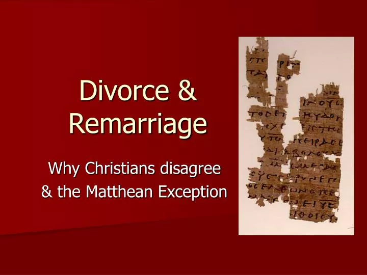 divorce remarriage
