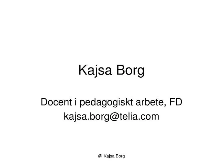 kajsa borg