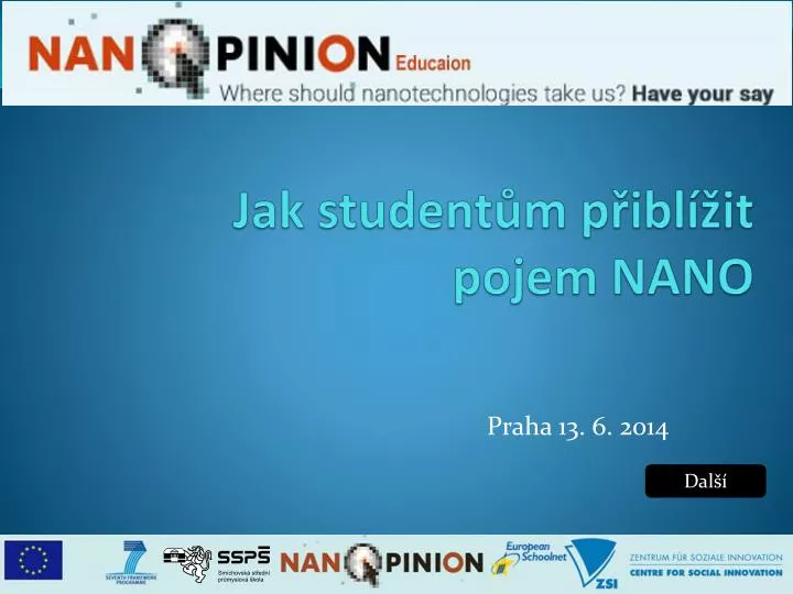 jak student m p ibl it pojem nano