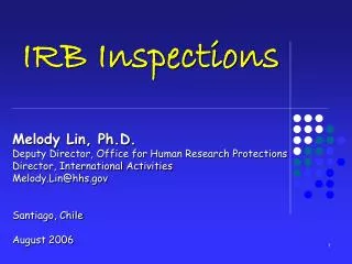 IRB Inspections