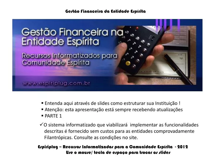 gest o financeira da entidade esp rita