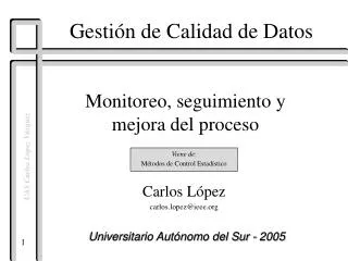 gest i n de calidad de datos