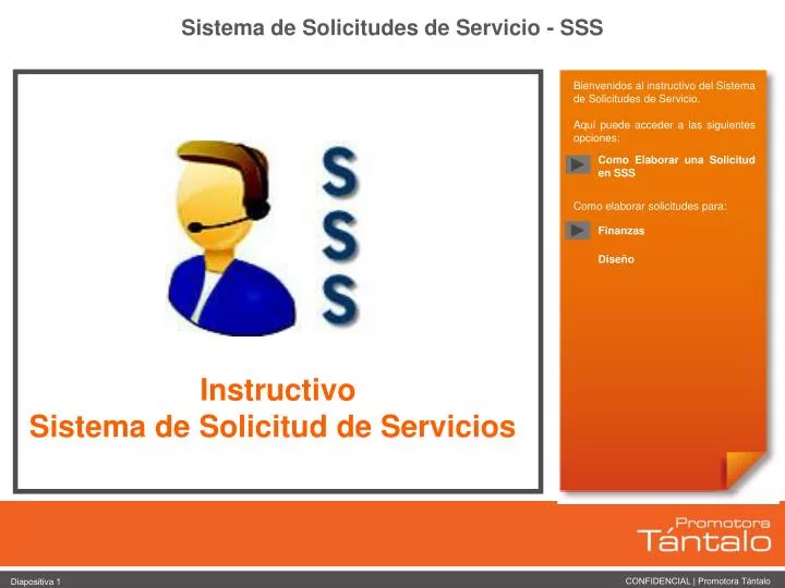 sistema de solicitudes de servicio sss
