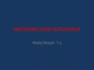 informacijsko ratovanje