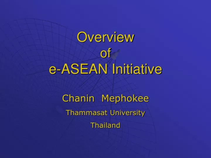 overview of e asean initiative