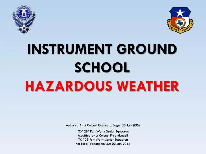 instrument ground school hazardous weather
