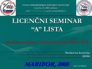 licen ni seminar a lista