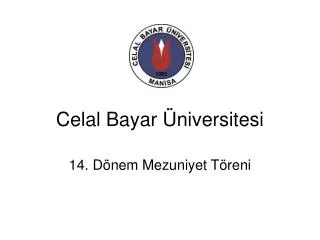 celal bayar niversitesi