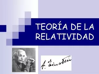 teor a de la relatividad