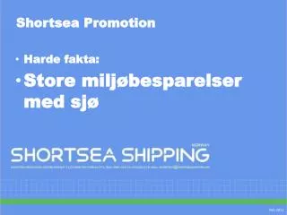 shortsea promotion