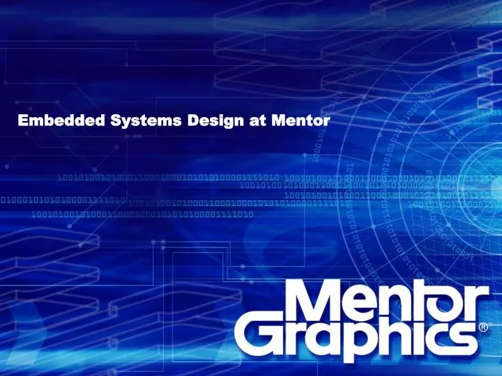 embedded systems design at mentor