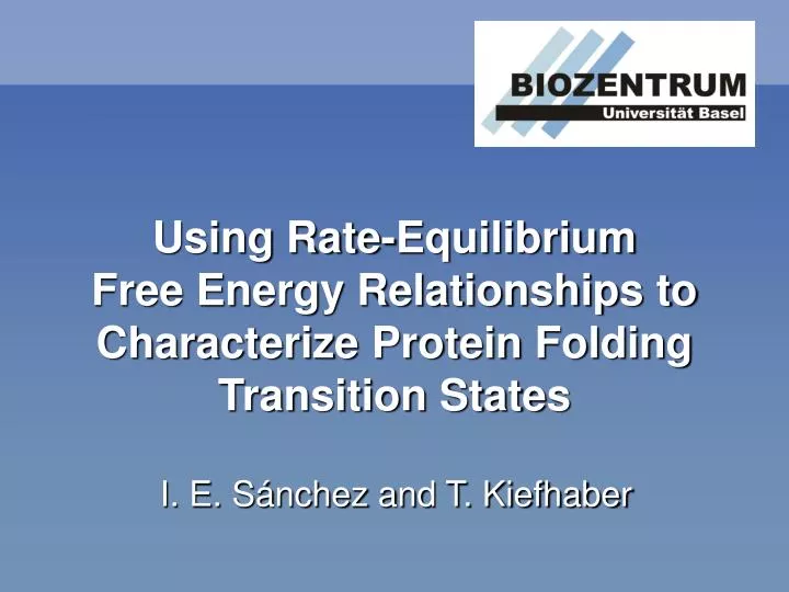 using rate equilibrium free energy relationships to characterize protein folding transition states
