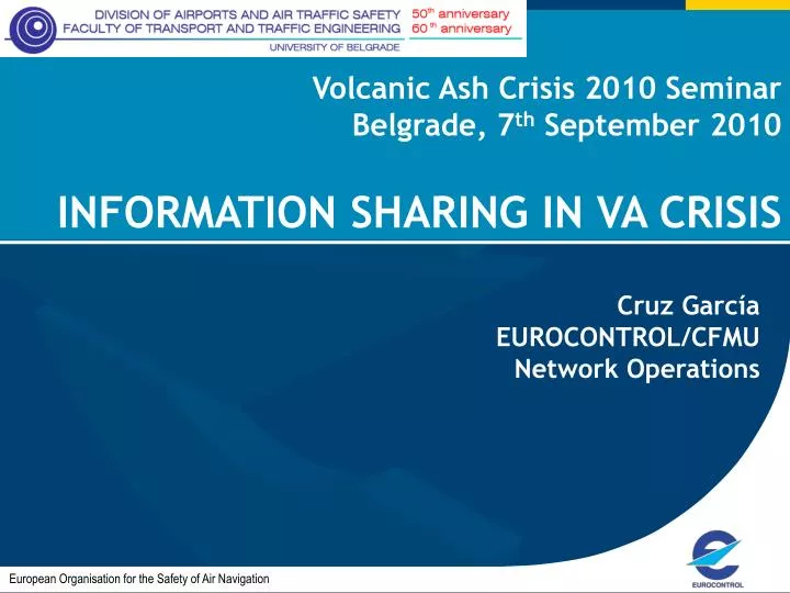 volcanic ash crisis 2010 seminar belgrade 7 th september 2010 information sharing in va crisis