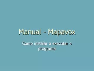 manual mapavox