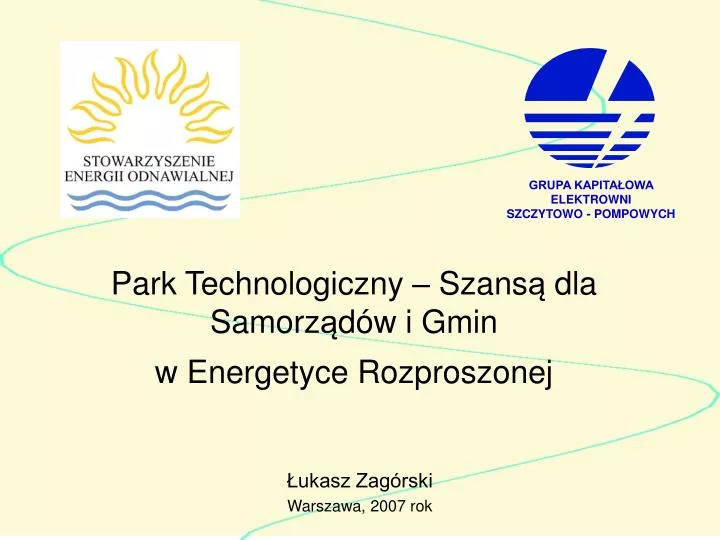 park technologiczny szans dla samorz d w i gmin w energetyce rozproszonej