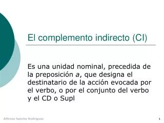 el complemento indirecto ci