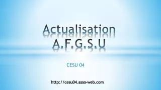 Actualisation A.F.G.S.U
