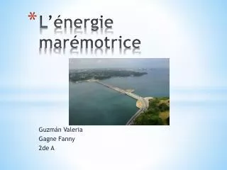 l nergie mar motrice