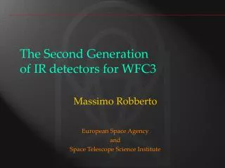 The Second Generation of IR detectors for WFC3