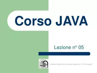 corso java