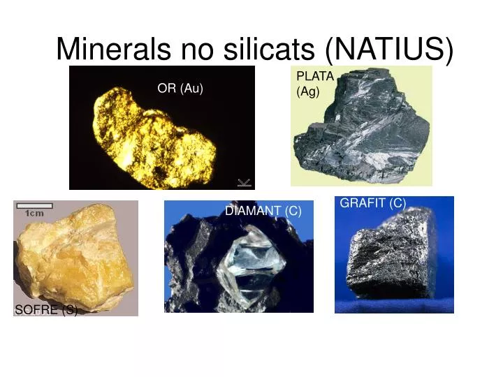 minerals no silicats natius