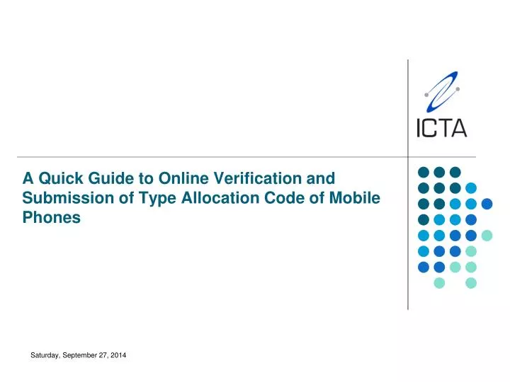 a quick guide to online verification and submission of type allocation code of mobile phones