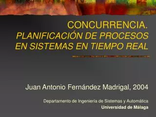 concurrencia planificaci n de procesos en sistemas en tiempo real
