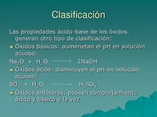 clasificaci n
