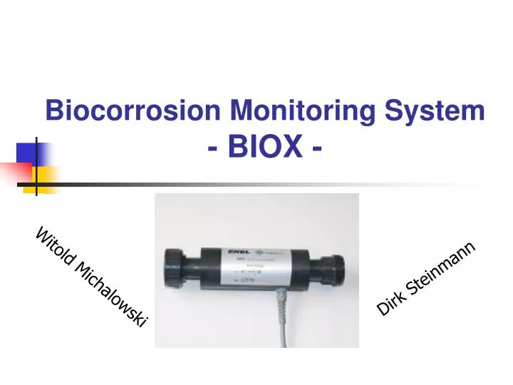 biocorrosion monitoring system biox
