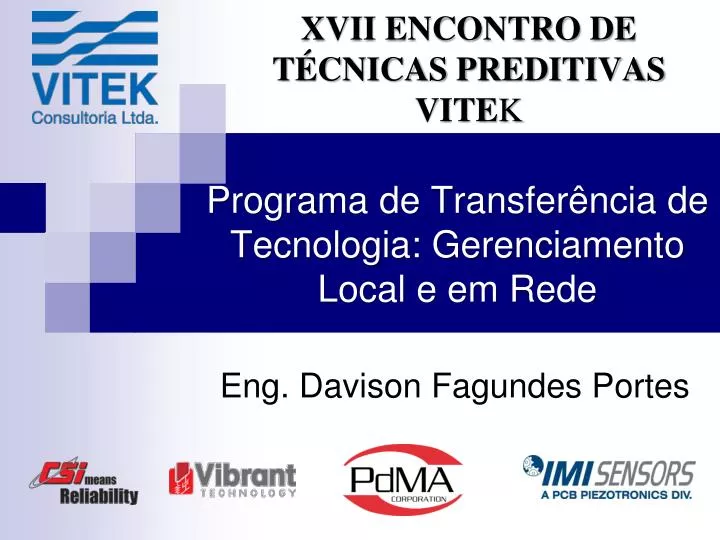 programa de transfer ncia de tecnologia gerenciamento local e em rede