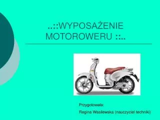 wyposa enie motoroweru