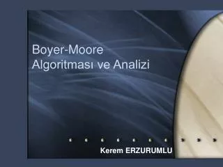 boyer moore algoritmas ve analizi