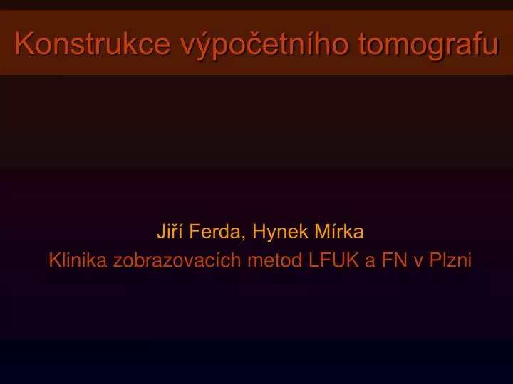 ji ferda hynek m rka klinika zobrazovac ch metod lfuk a fn v plzni