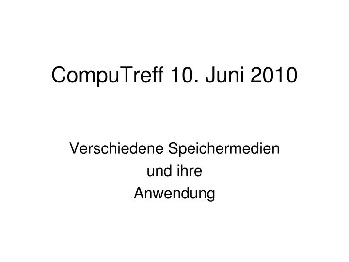 computreff 10 juni 2010