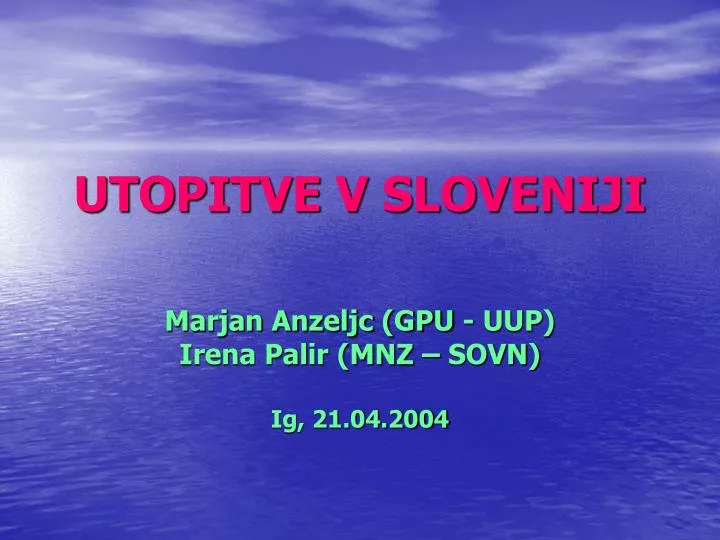 utopitve v sloveniji