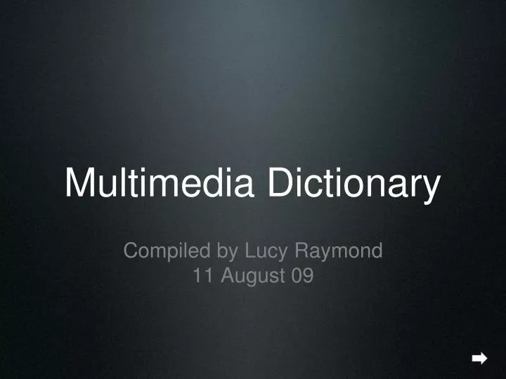 multimedia dictionary