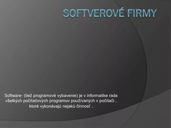 softverov firmy