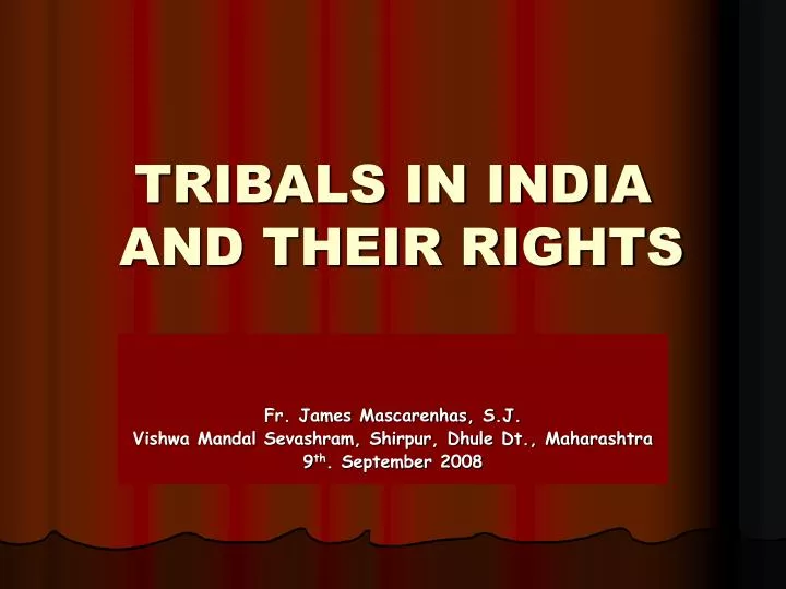 tribals in india and their rights