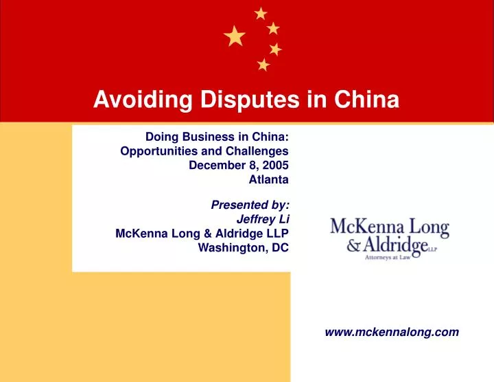 avoiding disputes in china