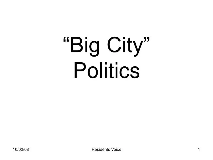 big city politics