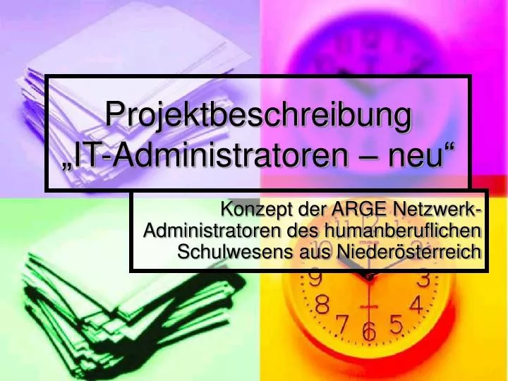 projektbeschreibung it administratoren neu