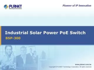 Industrial Solar Power PoE Switch