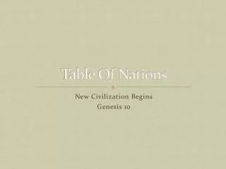 Table Of Nations