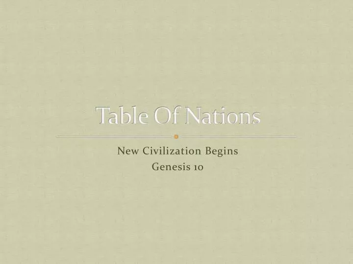 table of nations